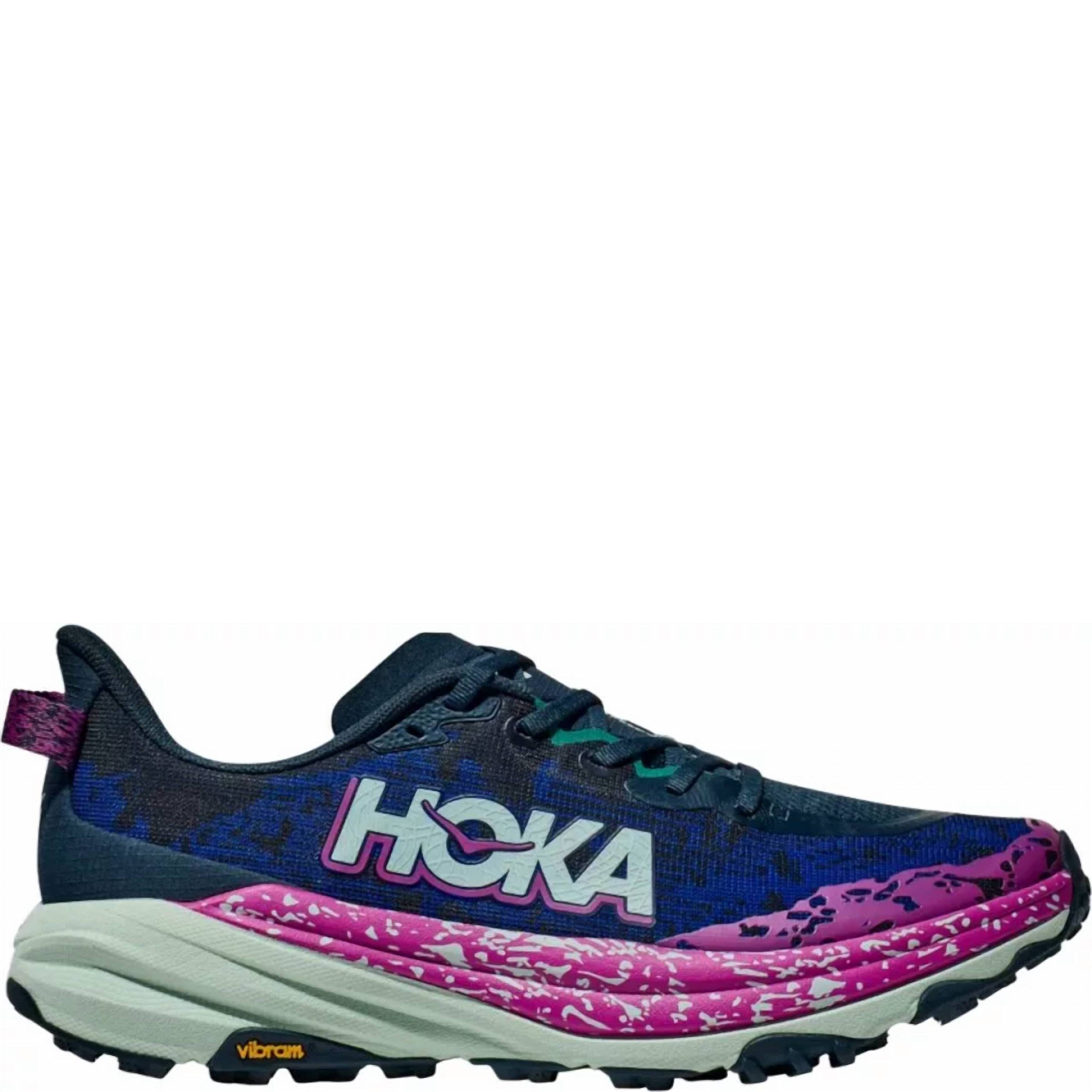 New Hoka Men's Speedgoat 6 Shoe In Stormy Skies/Aqua Breeze